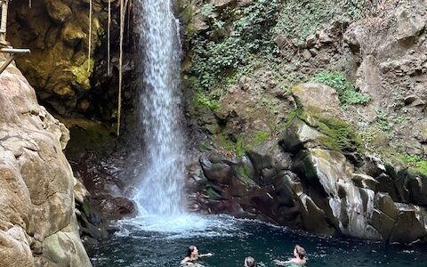 Waterfall at Hacienda Guachipelin